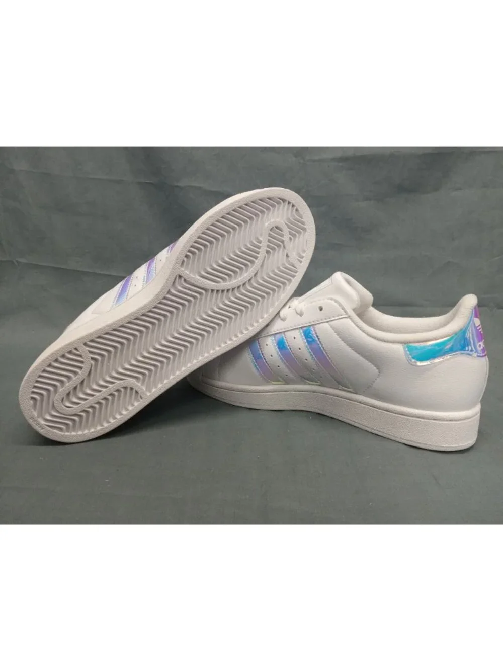 Adidas Superstar II J Sneakers JQ2803 White Halo Blue Girls Size 7 NEW NO BOX!